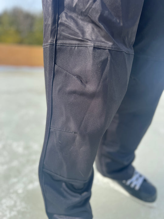 close up product shot of ringette pant knee area